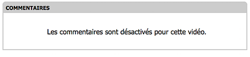 Commentaires désactivés