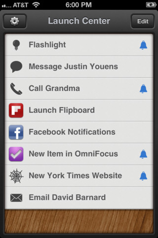 Launch center liste